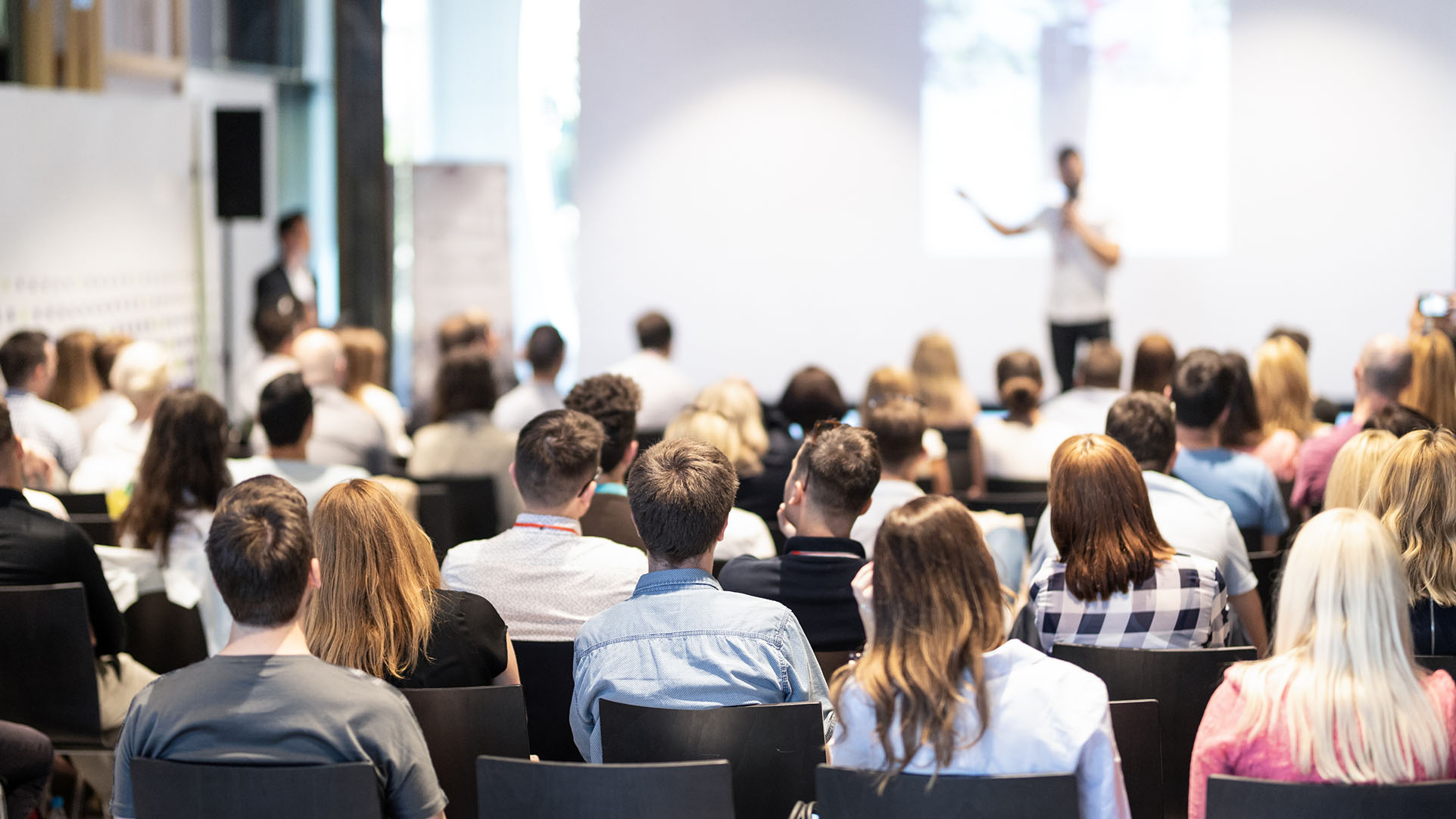 Business speaker giving a presentation